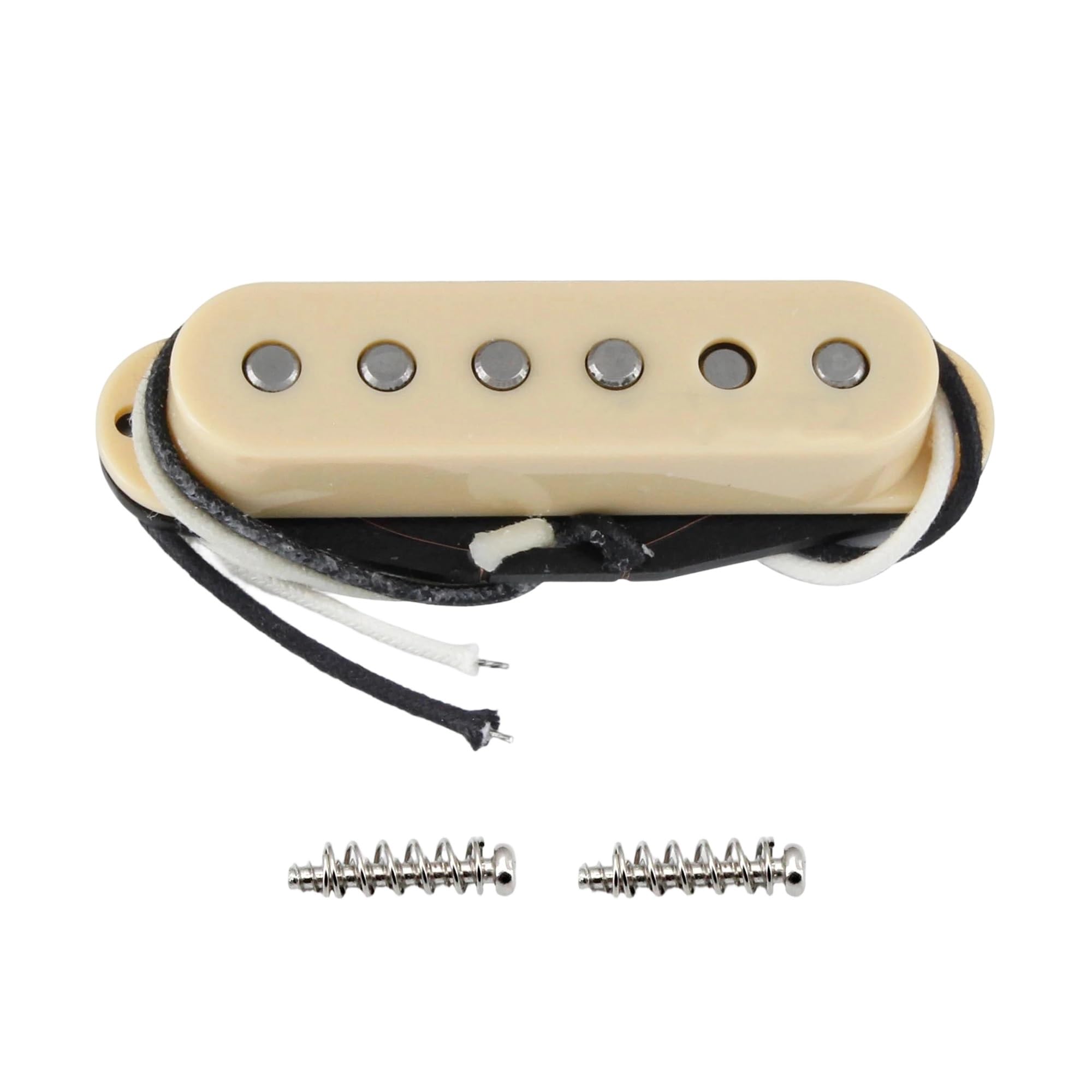 Alnico 5 Gitarren Single Coil Elektro Tonabnehmer Mit Verschachtelten Polen Schwarz Creme Oder Weiß(Cream Neck)