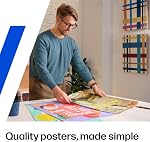 HP DesignJet T210 Large Format Wireless Color Plotter Printer - 24", with Modern Compact Design (8AG32D)