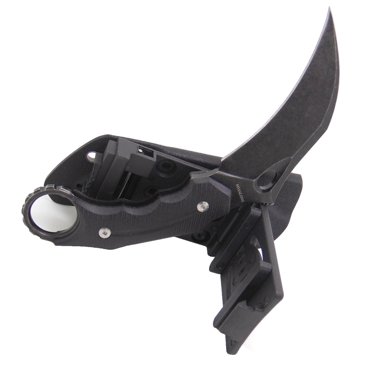 Masalong Pterosaurs im Freien kampierender beweglicher Verteidiger reparierte Krallenmesser karambit (black)