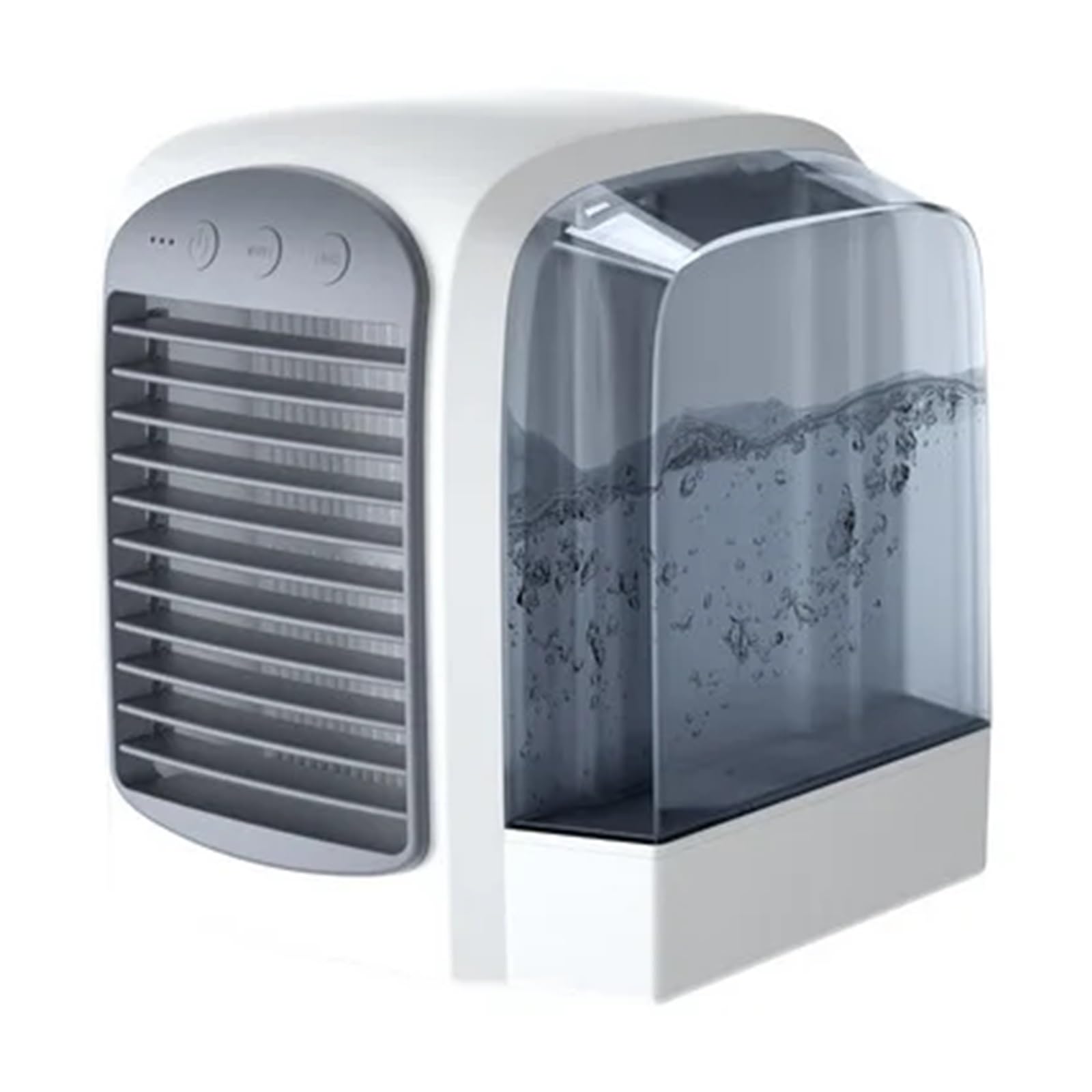 Cczrd Grey Mini Air Conditioner Portable Water Cooling Fan Humidifier Purifier Desktop Cooler With Night Light For Office Home Airflow Comfort Refreshing Breeze(Grey)