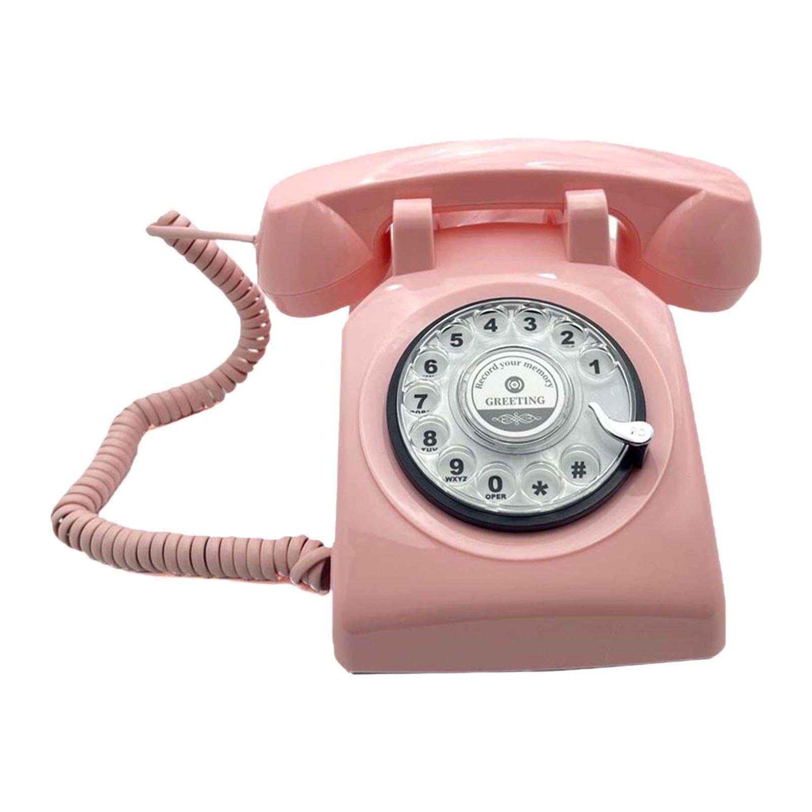 Téléphone livre d'or audio de mariage rose pour capturer les messages vocaux