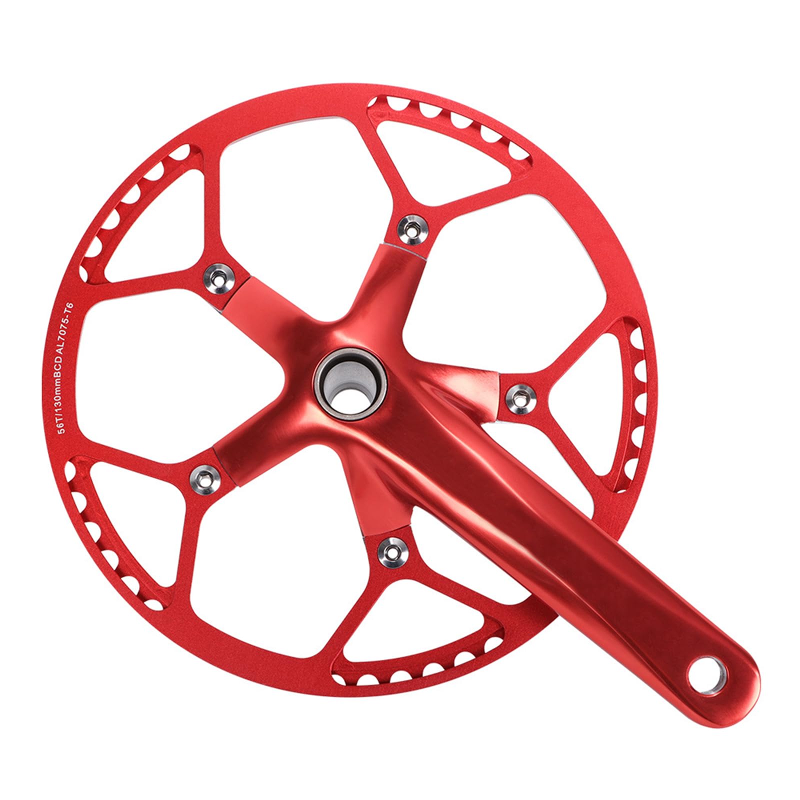 Mechanizm korbowy do rowerów ze stopu aluminium 130BCD 45T 47T 53T 56T 58T pojedyncza prędkość łańcuchowa do rowerów składanych rower pojedyncza tarcza łańcuchowa