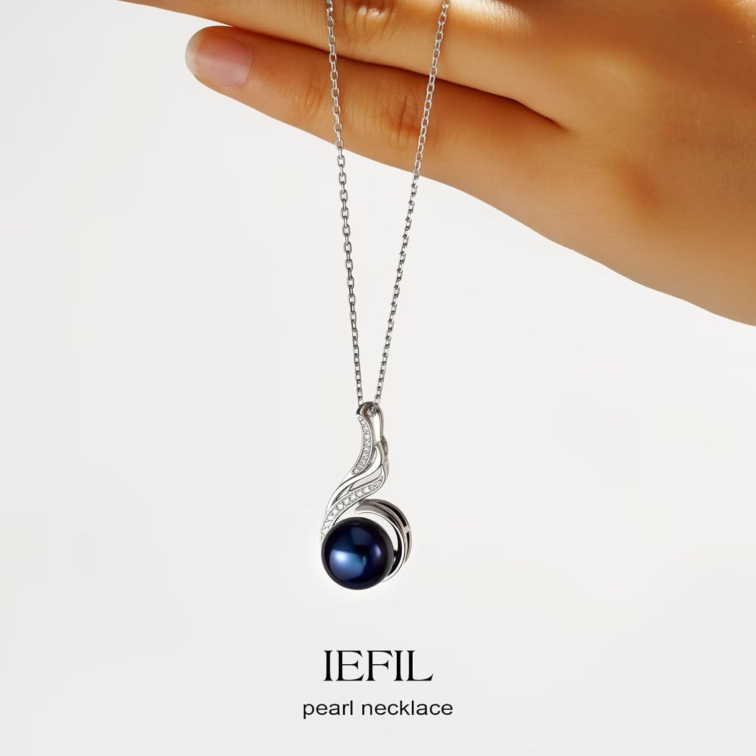Iefil Pearl Necklace for Women - 925 Sterling Silver 10-11mm Freshwater Pearl Necklace, Anniversary Birthday Gifts for Women Wife Girlfriend - Image 5