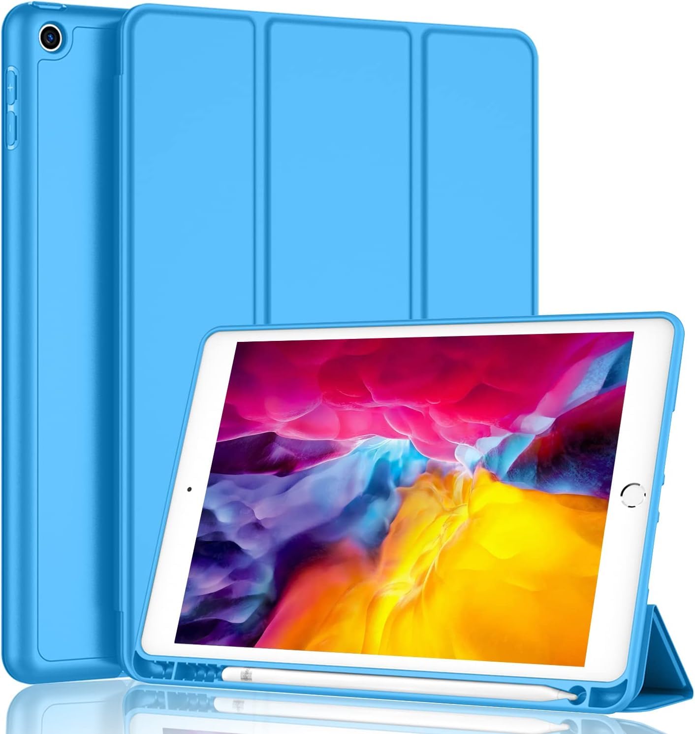 MOCA (Pencil Holder) Smart Folio Case Cover for iPad 9.7 inch 2018 2017 A1893/A1954 A1822/A1823 iPad Soft TPU Back Flip Cover Case (Yellow) (B0CS3DTJNX) Amazon Price History, Amazon Price Tracker
