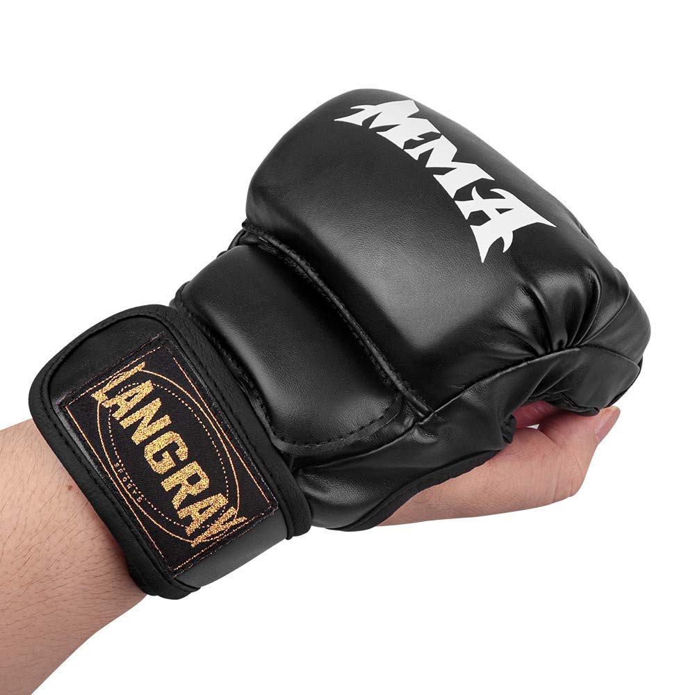Amazon | LangRay オープンフィンガー グローブ ボクシンググローブ