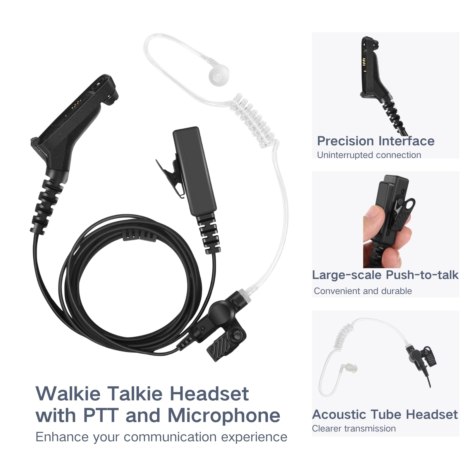 PGLVLZFGFN Auricolare Auricolare PTT. Microfono APX6000 APX7000 APX8000 - Foto 4