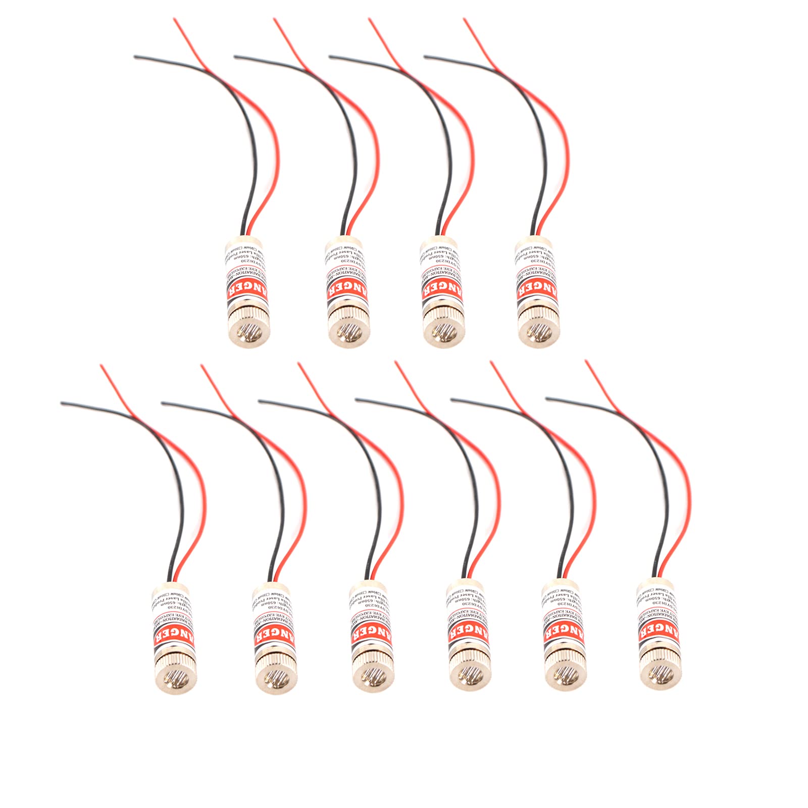 Red line Laser Module Industrial Laser Group Module Adjustable Focal Length (line-10pack)