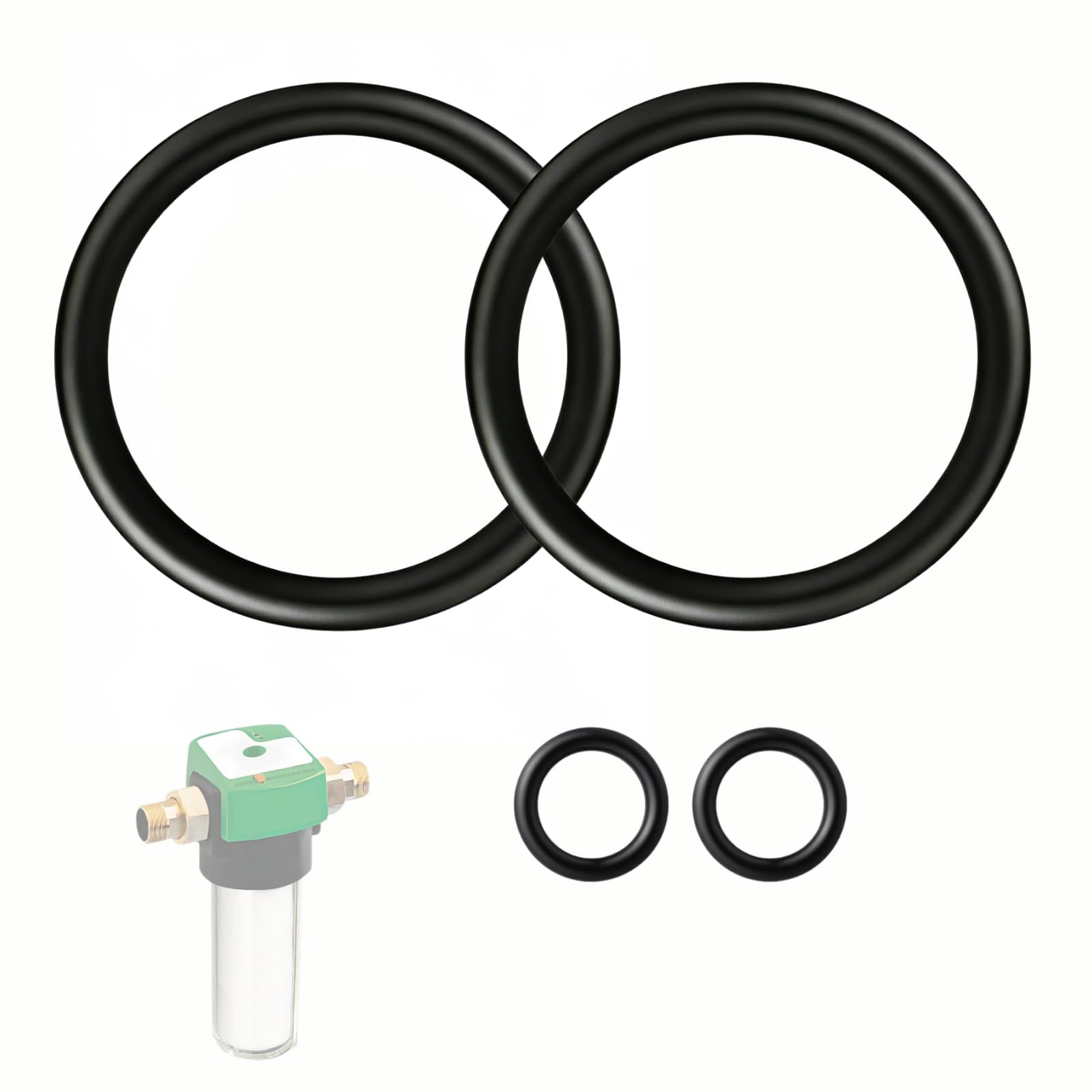 4 Stück Ersatz-Dichtungssatz Kompatibel mit Grünbeck Geno Feinfilter FS 1"/FSD 1", Wasserfilter - Dichtungssatz O-Ringe Dichtungen für Hauswasserfilter Ersatz Zubehör Set Nr.100001