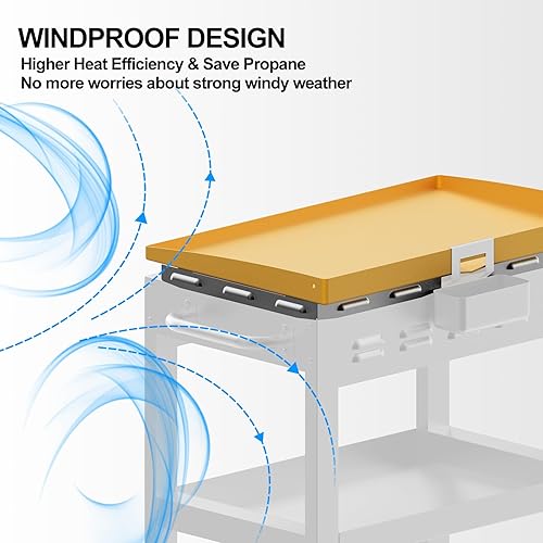 Miniatura 2 de Protectores de viento mejorados para parrilla Blackstone de 36 pulgadas, accesorios de parrilla Blackstone, pantalla magnética de viento de acero