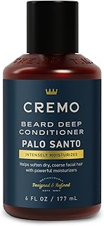 Cremo Palo Santo Beard Deep Conditioner For Men, Helps Soften Dry, Coarse Facial Hair with Powerful Moisturizers, 6 Fl Oz