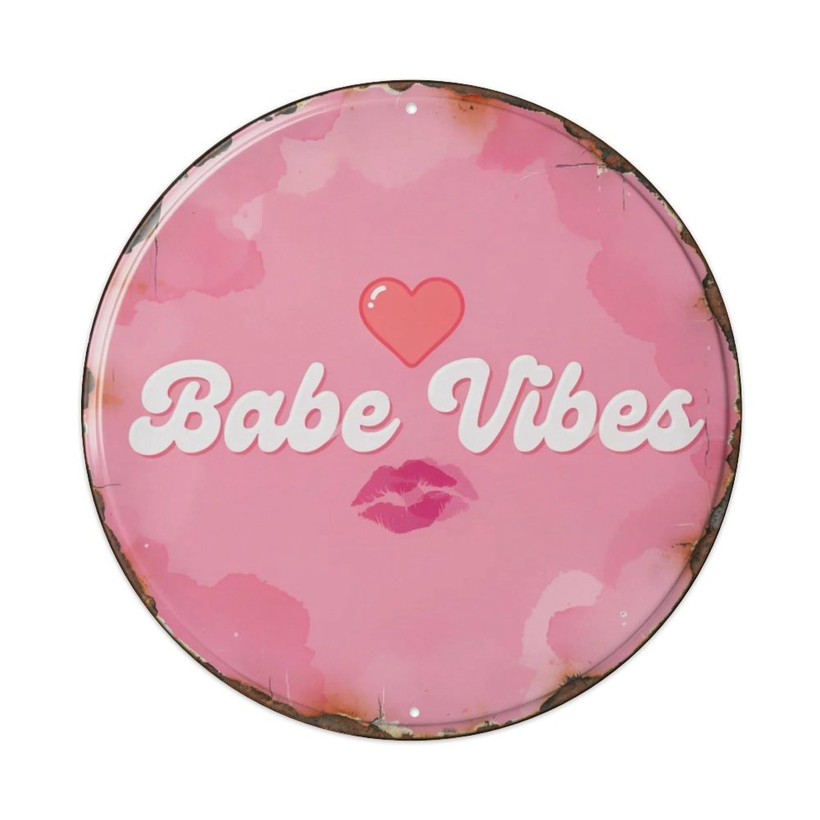 Babe Vibes Y2K Metal Tin Sign Plaque