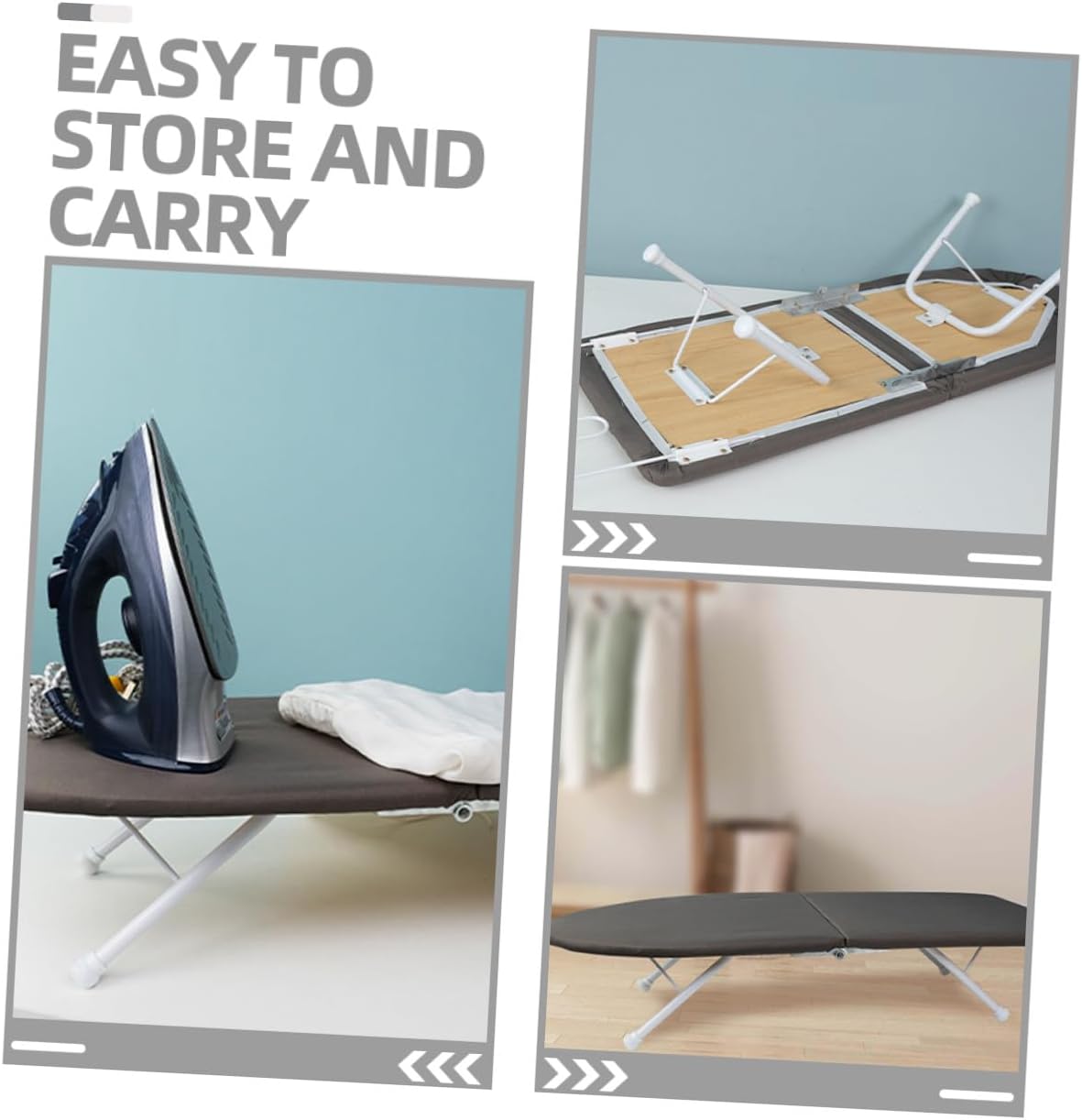 Portable Small Folding Tabletop Ironing Board with Heat-Resistant Cover and Non-Slip Legs for Home and Dormitory Clothes Ironing Accessories