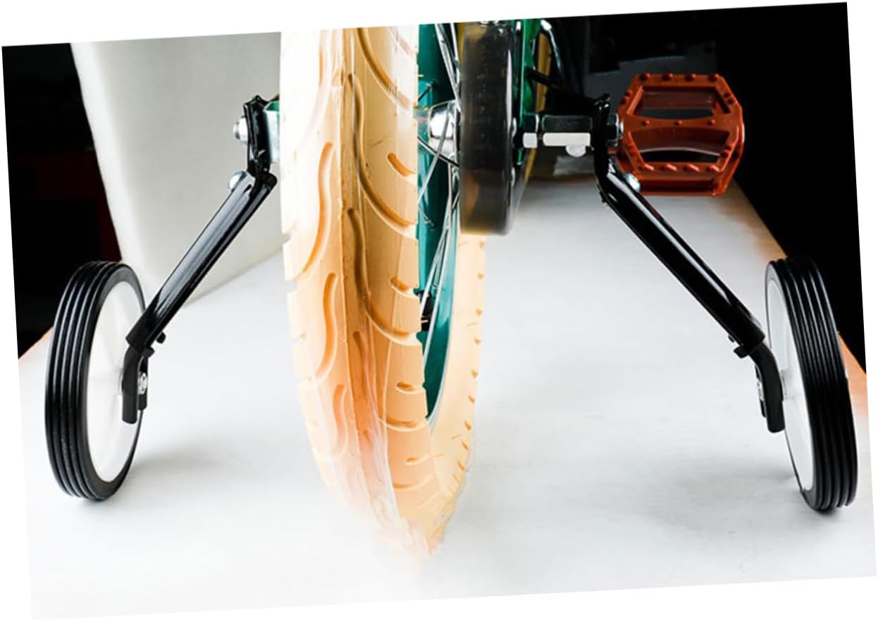 Children's Adjustable Bike Training Wheels Support Stabilizer for Kids Bicycles Sturdy Auxiliary Wheels for Beginners for Safety and Balance