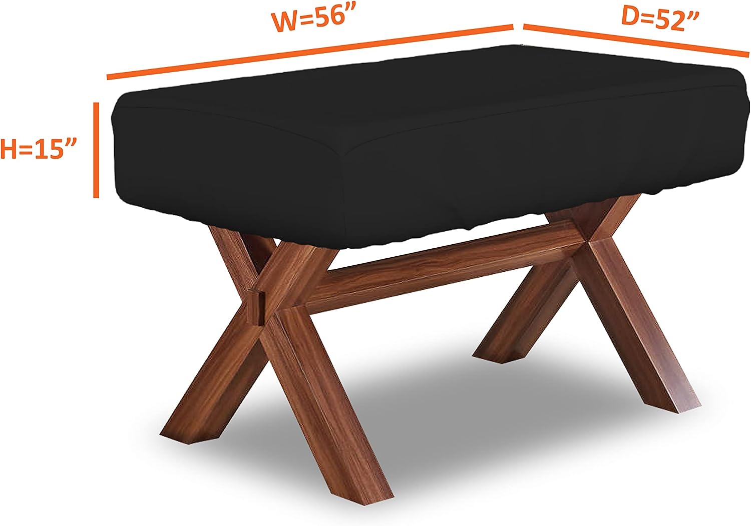 Covers & all Foosball Table Cover 12 Oz Waterproof - 100% Weather Resistant Outdoor Game Table Cover with Elastic at 4 Sides (56"W x 52"D x 15"H, Black)