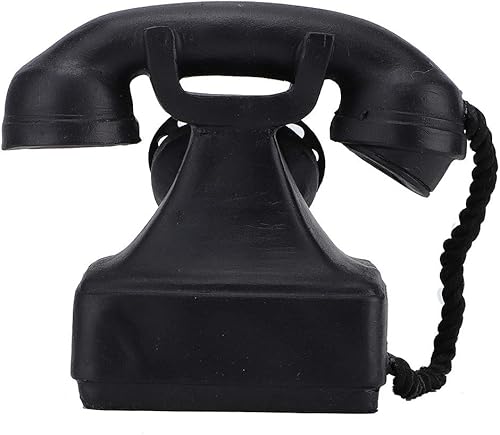 Miniatura 7 de Teléfono antiguo retro rotatorio con cable antiguo adorno de fotografía Prop Old Fashion para café