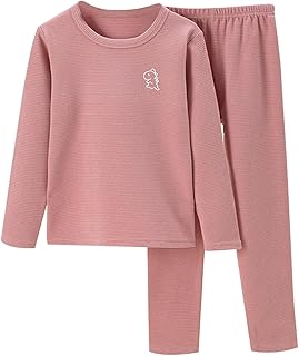 Conjunto de ropa interior cálida para niños de invierno Plus Fleece Baby Big Kids manga larga niños niñas cuello redondo ropa de casa pijamas
