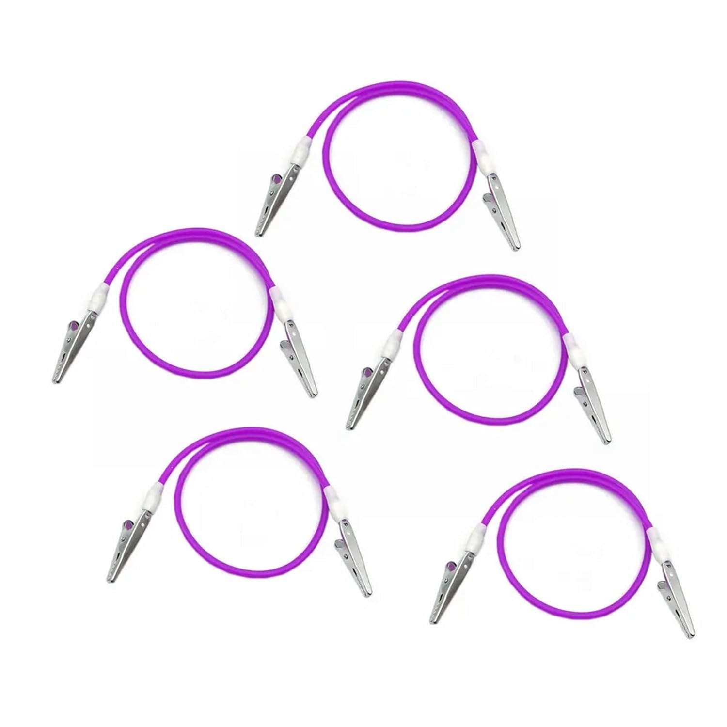 Dental Bib Clips 40 Pcs Dental Bib Clips Chain Autoclavable Silicone Patient Clip Scarf Napkin Holder Disposables(Purple)