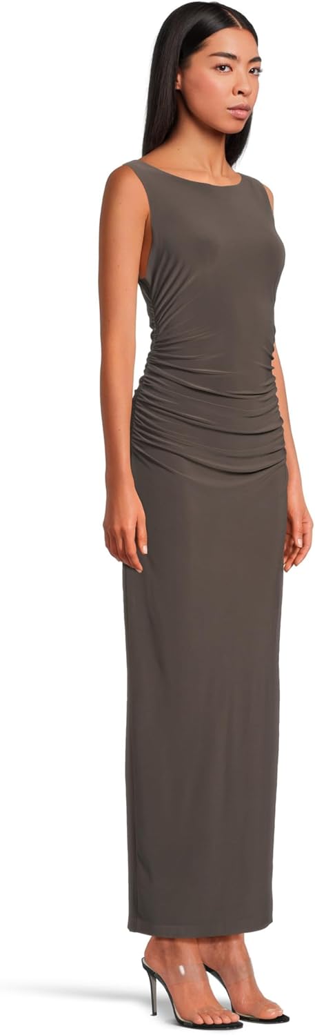 Norma Kamali Womens Sleeveless Shirred Waist Gown - Image 2
