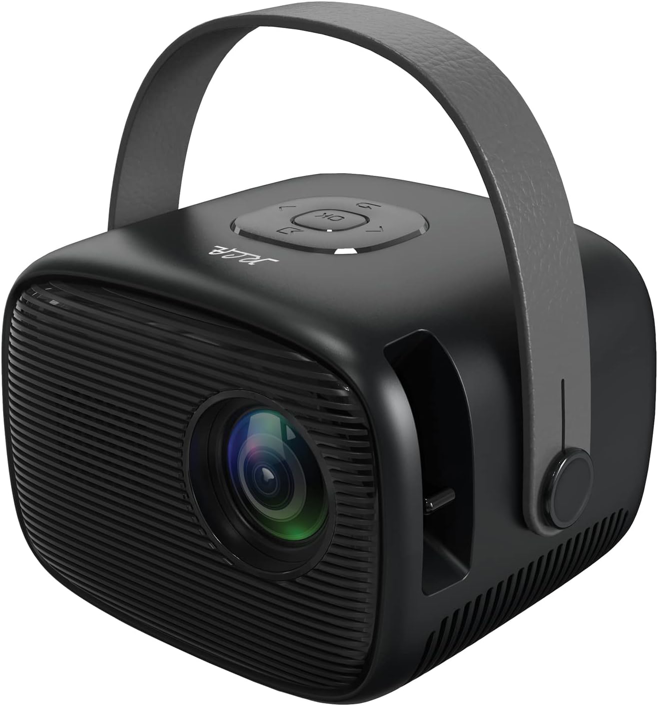 RCA RPJ264 Portable Home Theater Projector, front-right view