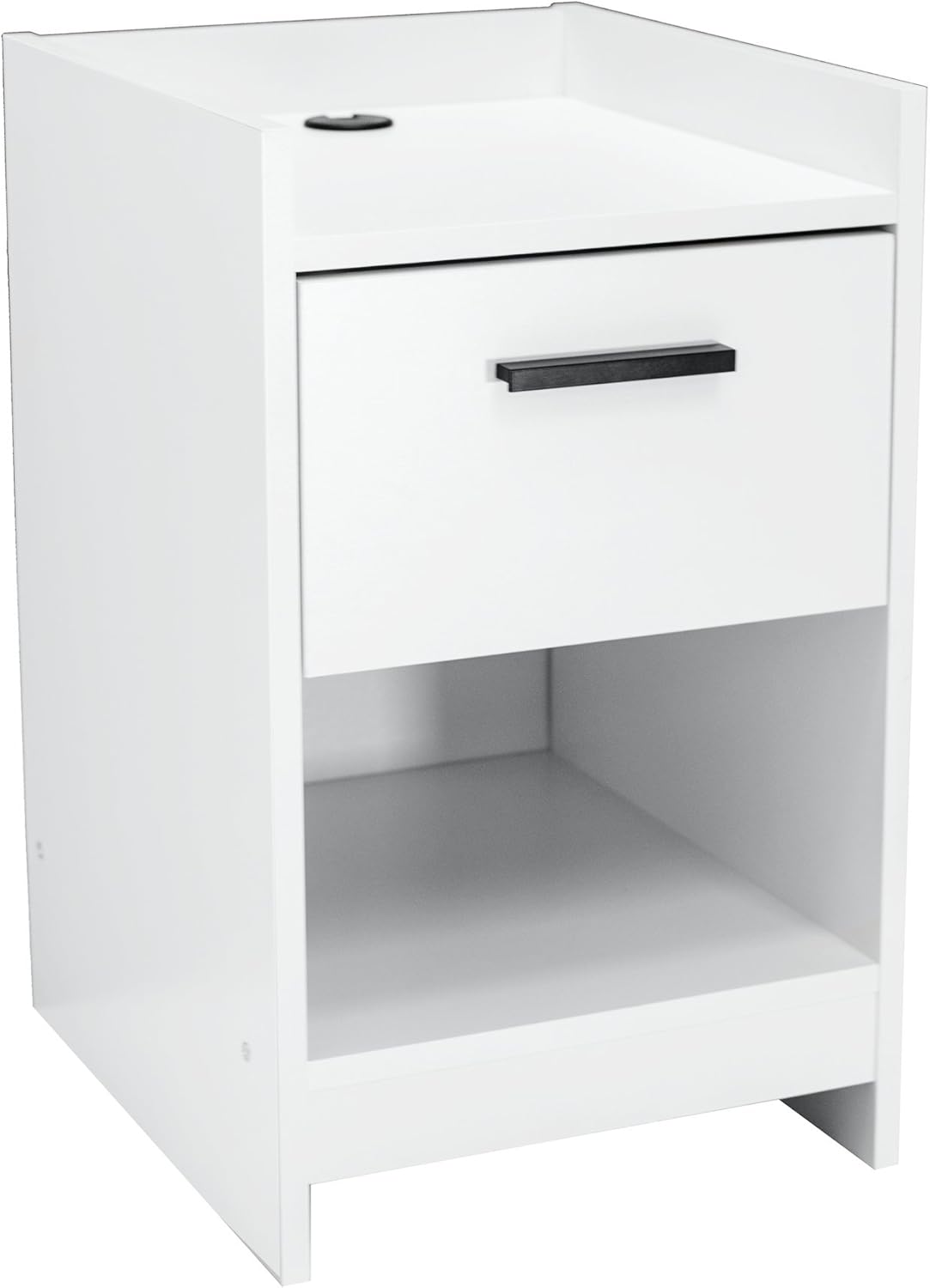 Homestar Central Park Night Stand, 15.98 x 13.7 x 22.44, Frost White : Home & Kitchen