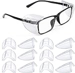 2 Paires Verres de sécurité Boucliers latéraux, Glissez sur les boucliers latéraux transparents pour les verres Lunette de protection des yeux, convient aux lunettes petites à moyennes Clip (2)
