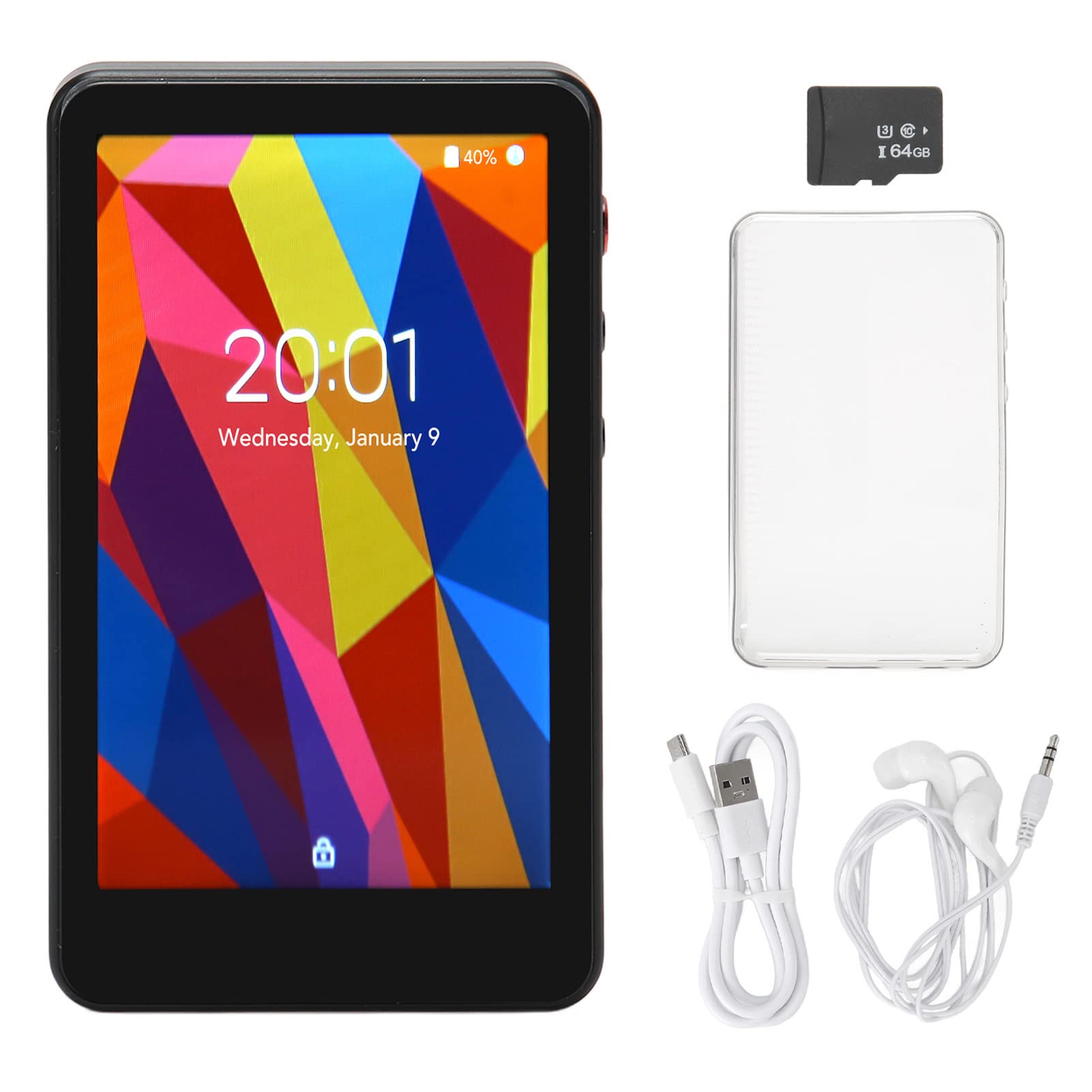 Lettore MP4 Touchscreen 4 Pollici, Bluetooth WiFi, Batteria 30 | Corpo in Lega di Zinco, Uso da Viaggio e Sport, Compatibile con , Scheda da 128GB, Musica HiFi, Compatibile con autoradio.