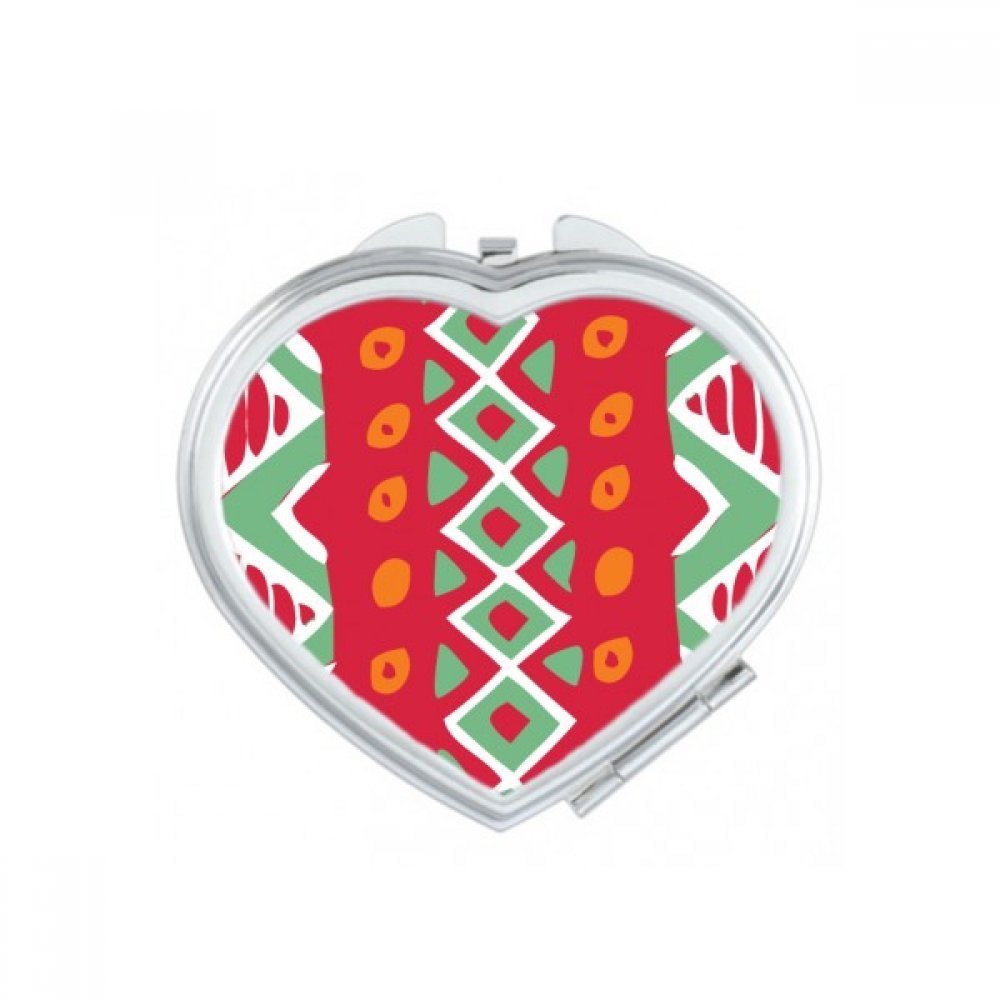 Miroir de maquillage compact portable rouge Mexique dessin coeur mignon