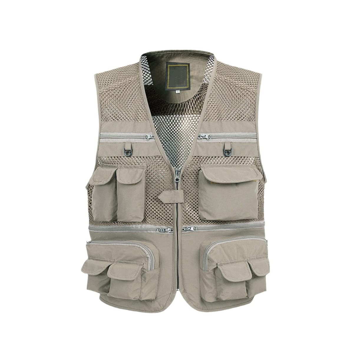 Chaleco de malla de verano para hombre, chaleco de múltiples bolsillos, casual, para primavera, otoño, casual, delgado, transpirable, con muchos bolsillos