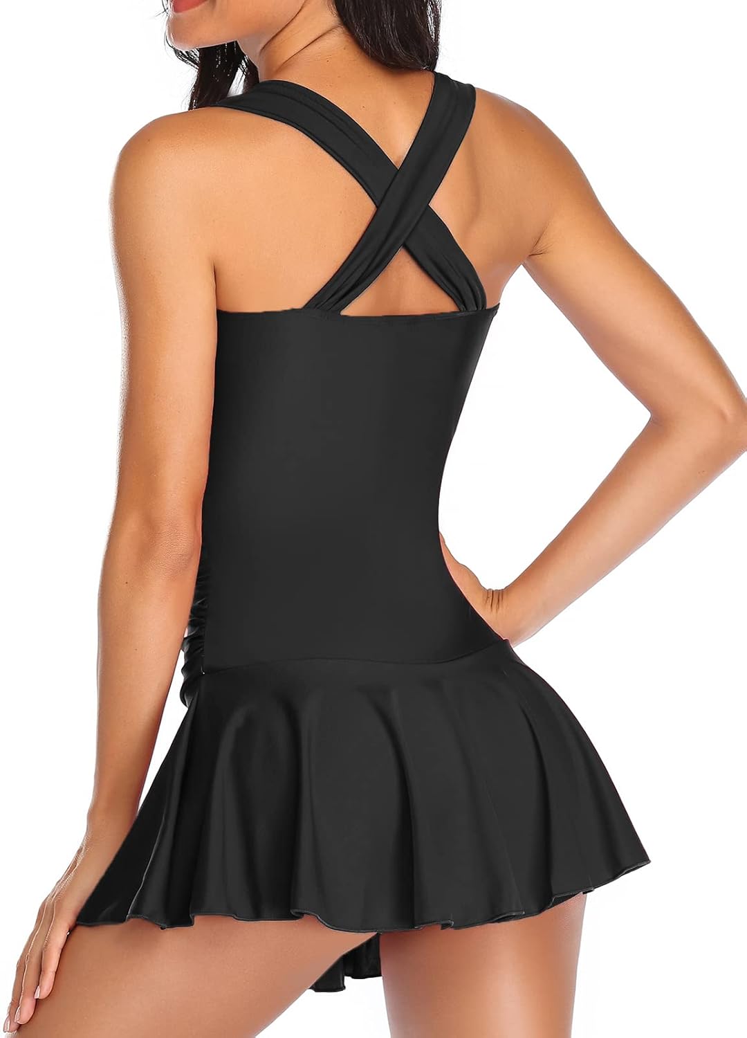 MiYang Women's Swimwear One Piece Slimming Skirt Tummy Control Swimdress Bathing Suit