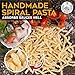 Morelli Spiral Pasta - Organic Premium Durum Wheat Semolina Italian Pasta from Italy - Protein-Rich, Ancient Grains, All Natural, Gourmet Italian - Busiate Pasta (Trofie, Gemelli) 17.6 Oz - Pack of 1