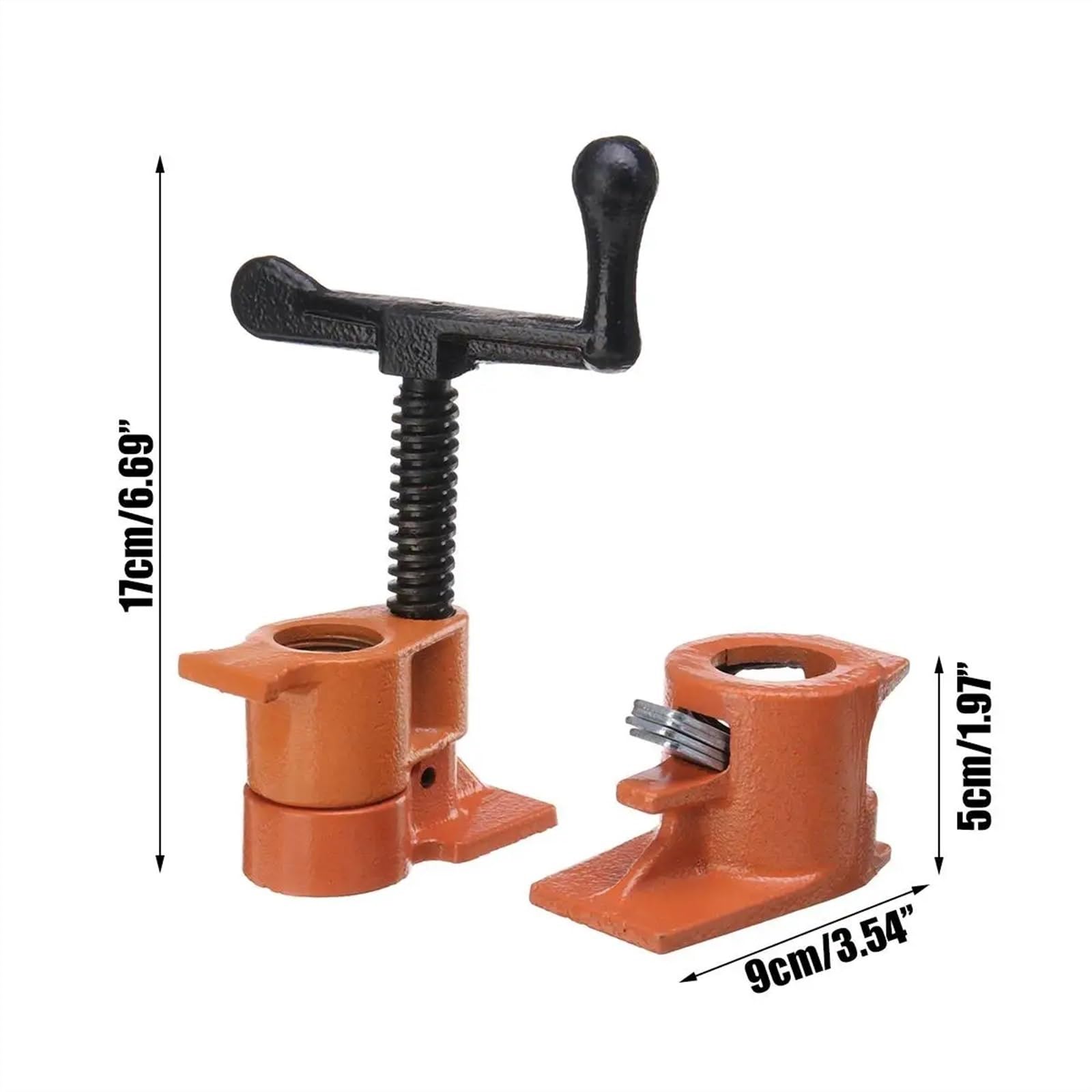 1 Juego De Abrazadera De Tubo De Alta Resistencia De 3/4 Pulgadas For Carpintería, Abrazadera De Tubo De Pegado De Madera, Accesorio De Tubería De Hierro Fundido De Acero, Herramienta De Mano De Carpi
