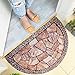 MANO Front Door Mat Outdoor Entrance, Heavy Duty Doormat Half Circle Rug for Outside Entry, Welcome Mat for Indoor Half Round Door Mats with Non Slip Rubber (21