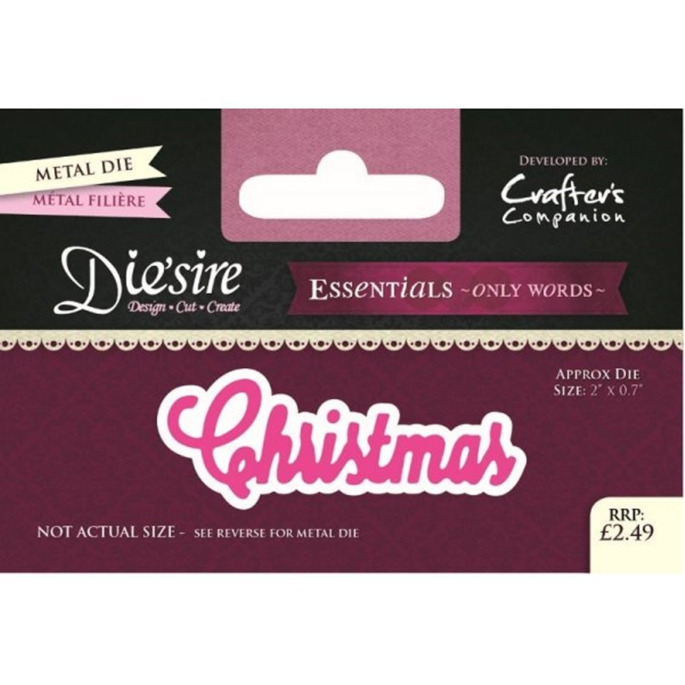 Crafter's Companion "Christmas" Diesire Essentials Only Words, Purple
