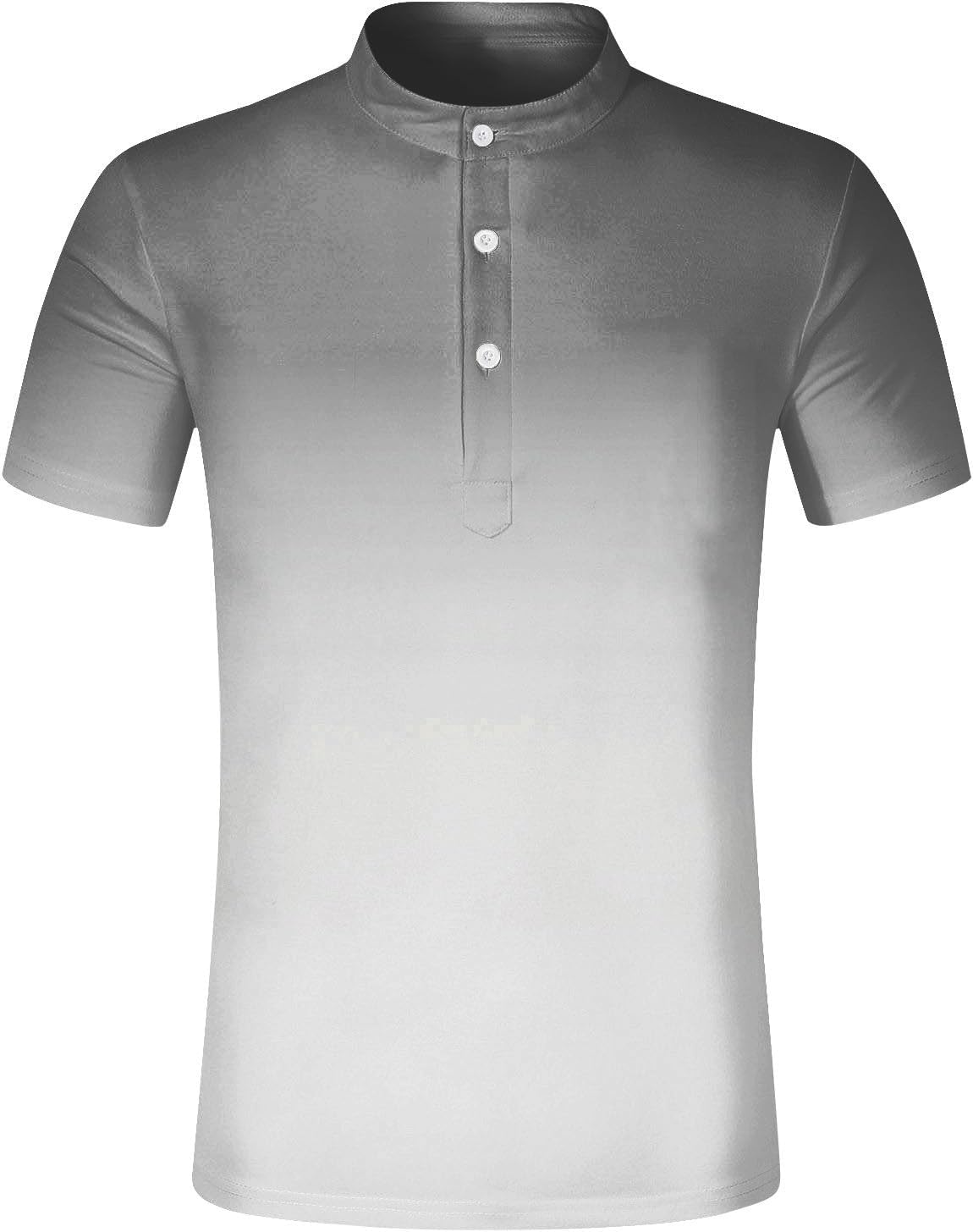 Ymosrh Men's Fashion Polo Shirts Golf Polos Short Sleeve Gradient Color Casual Work Tennis Collar Shirts, M-3XL