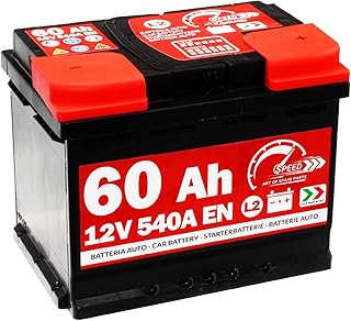 Speed Batterie pour voiture, L260, 60 Ah, 540 A, avec pôle positif à droite, Speed par SMC
