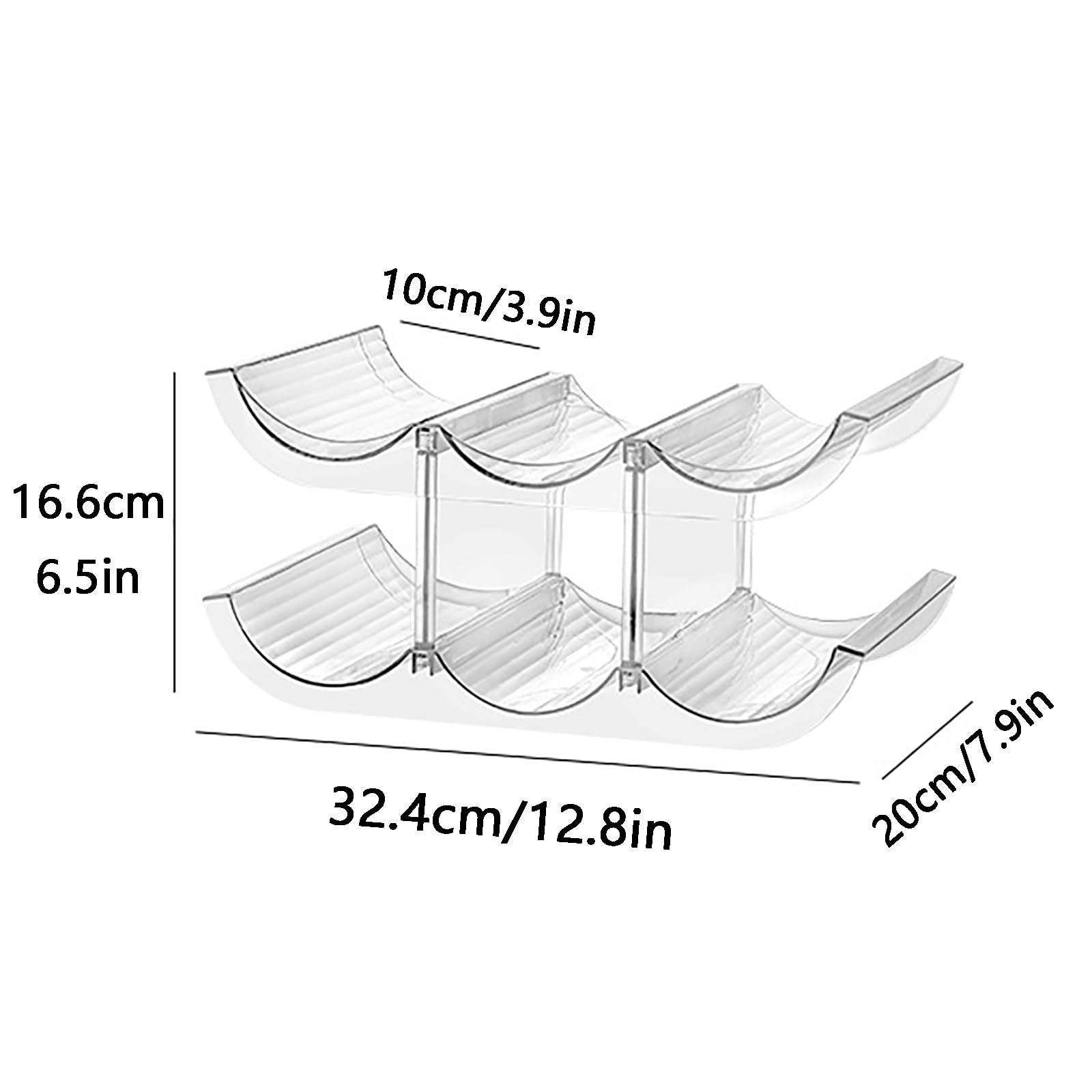 portabottiglie, Moderno ed Elegante, assemblaggio Semplice, Facile da Pulire(Medium)
