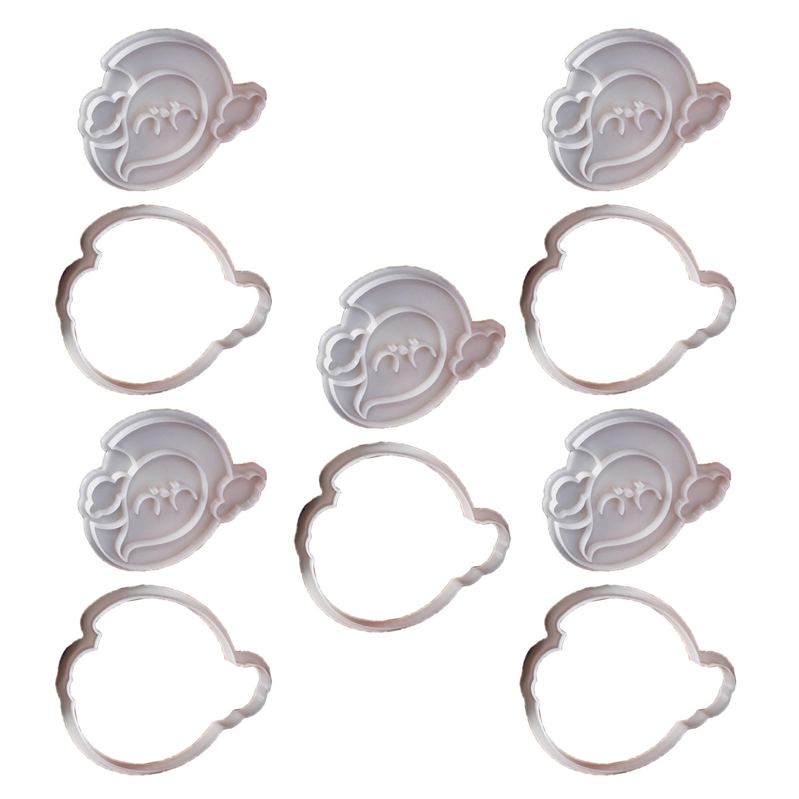 Tsophreniq 5Pcs Halloween Specter Biscuits Cutter Pressable Biscuits Mold Plastomer Cookie Stamp Kitchens Baking Supplies Easy to Use Plastomer Biscuit Mold Easy to Cleans Baking Tool