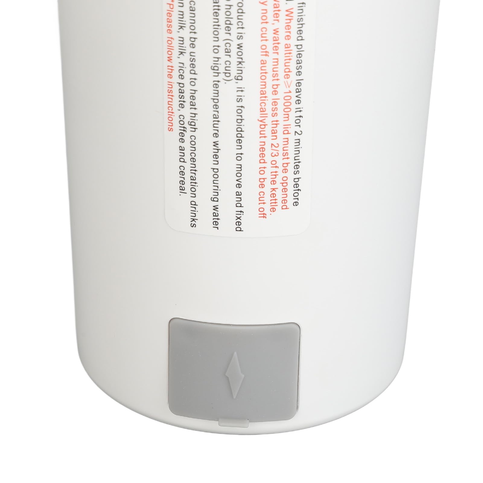 KUIDAMOS Taza Calefactora para Coche, Hervidor Eléctrico de Temperatura Ajustable a Prueba de Fugas para Coche Pequeño, Portátil, 350ml, Acero Inoxidable, Blanco