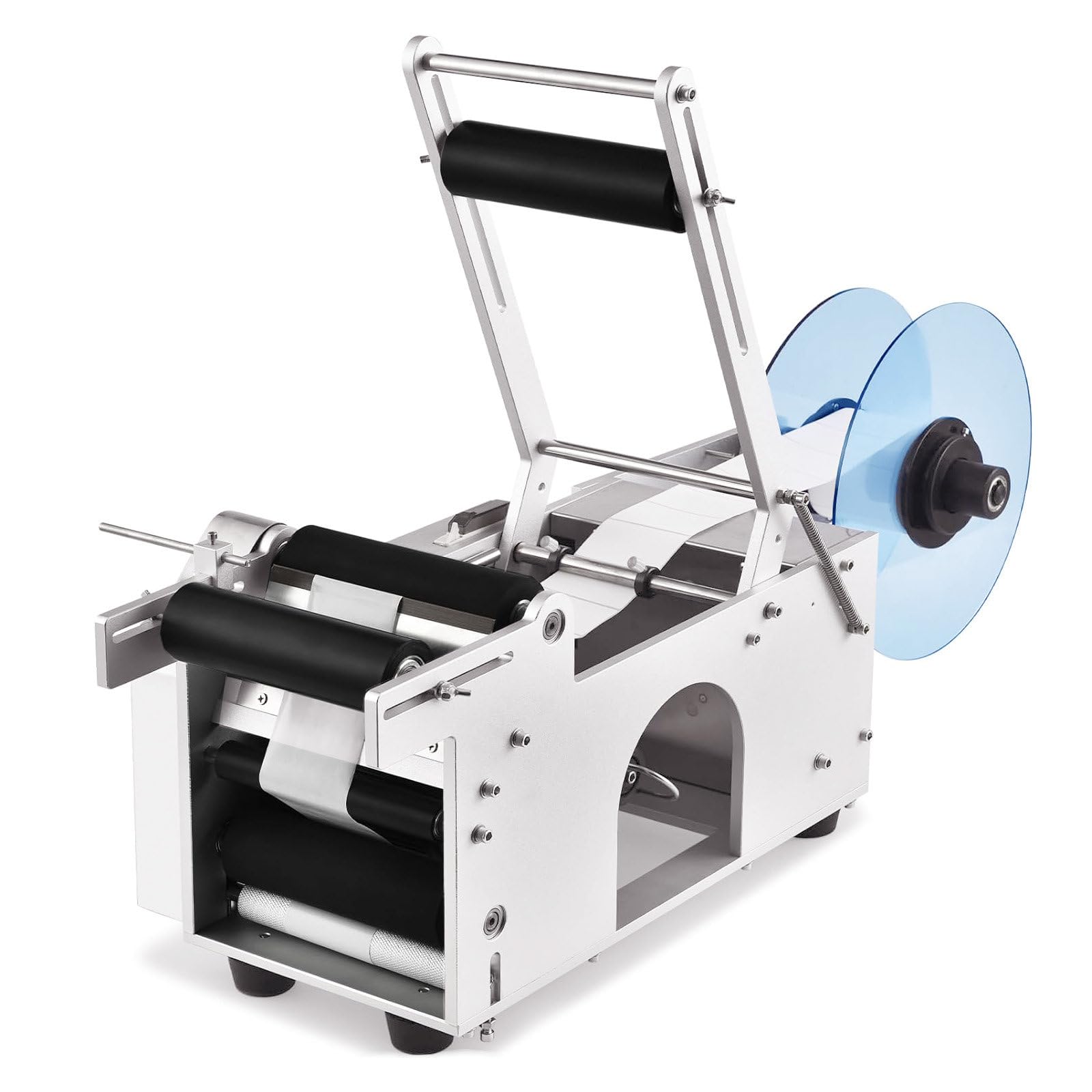 AETEREOS Semi-Automatic Labeling Machine Round Bottle Label Applicator, 100W