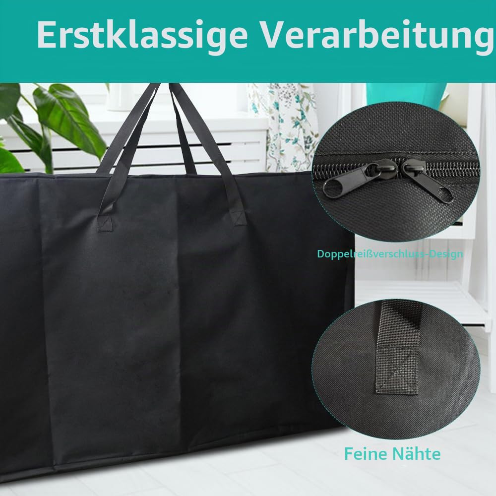 Große Aufbewahrungstasche für Gartenmöbel, 105 x 73 x 28 cm, strapazierfähig, 600D, Abdeckung für Strand, Lounge, Camping, zusammenklappbar, Terrasse