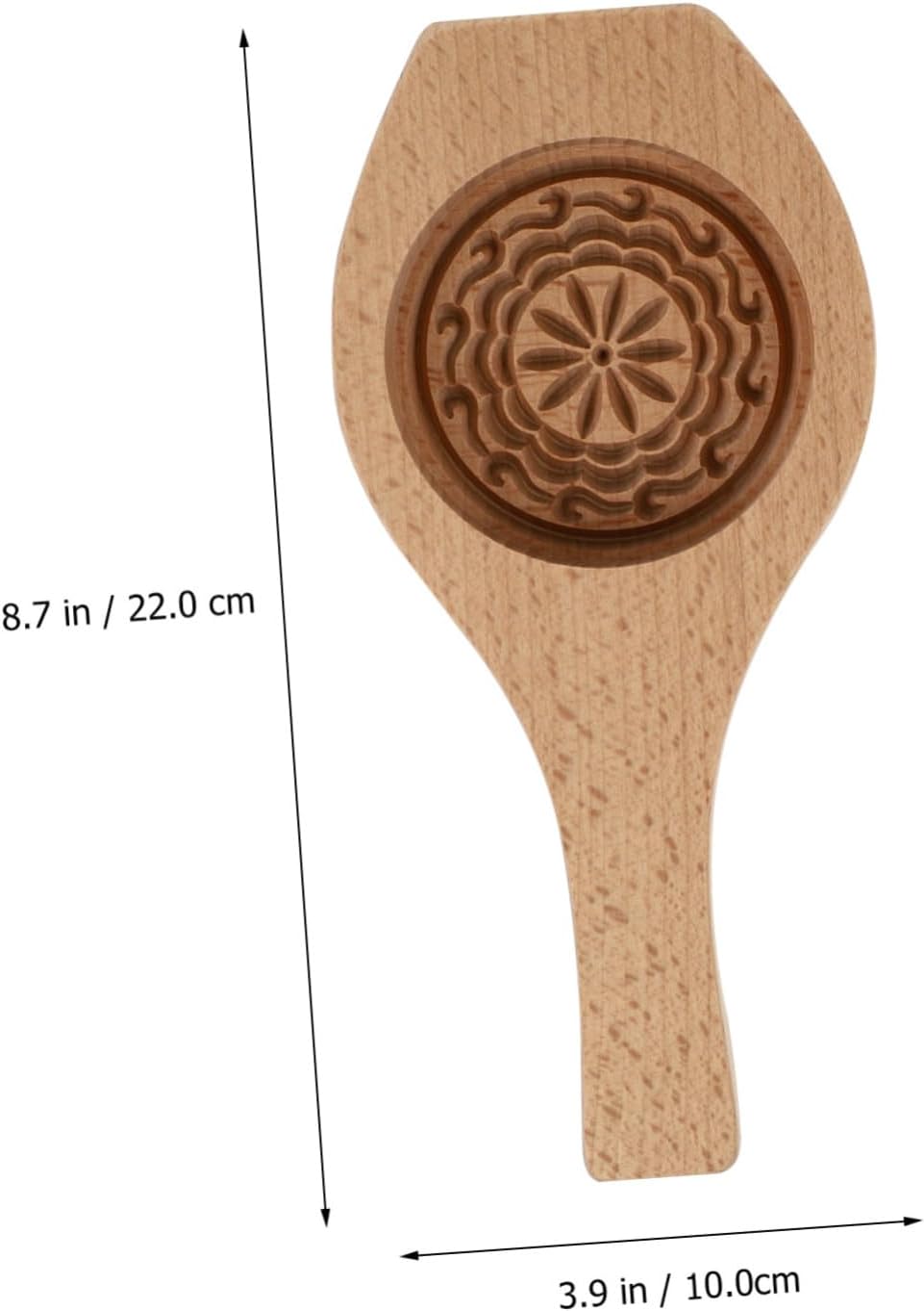 Zerodeko Wood Moon Cake Mold Round Pattern Baking Tool for Pastries and Desserts Safe DIY Mooncake Mould for Traditional Festival Treats and Baking Lovers