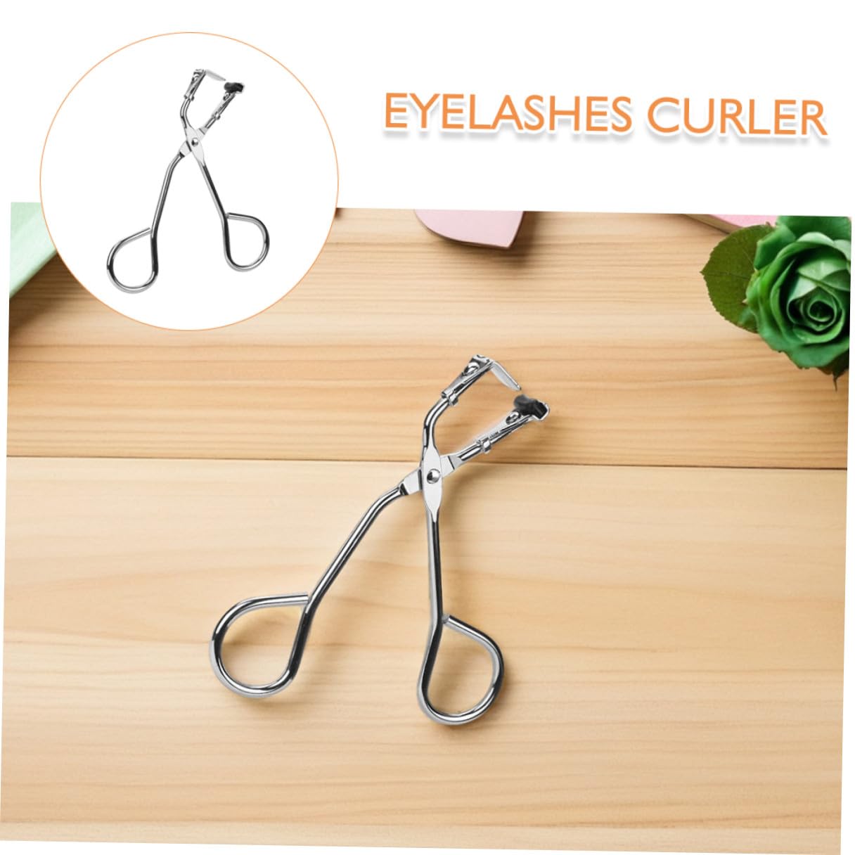 Hemobllo Piegaciglia in Acciaio Inossidabile Portatile Design Ergonomico Per Ciglia Curve Naturali, Strumento Per Trucco Occhi Adatto a Donne Per Uso Quotidiano