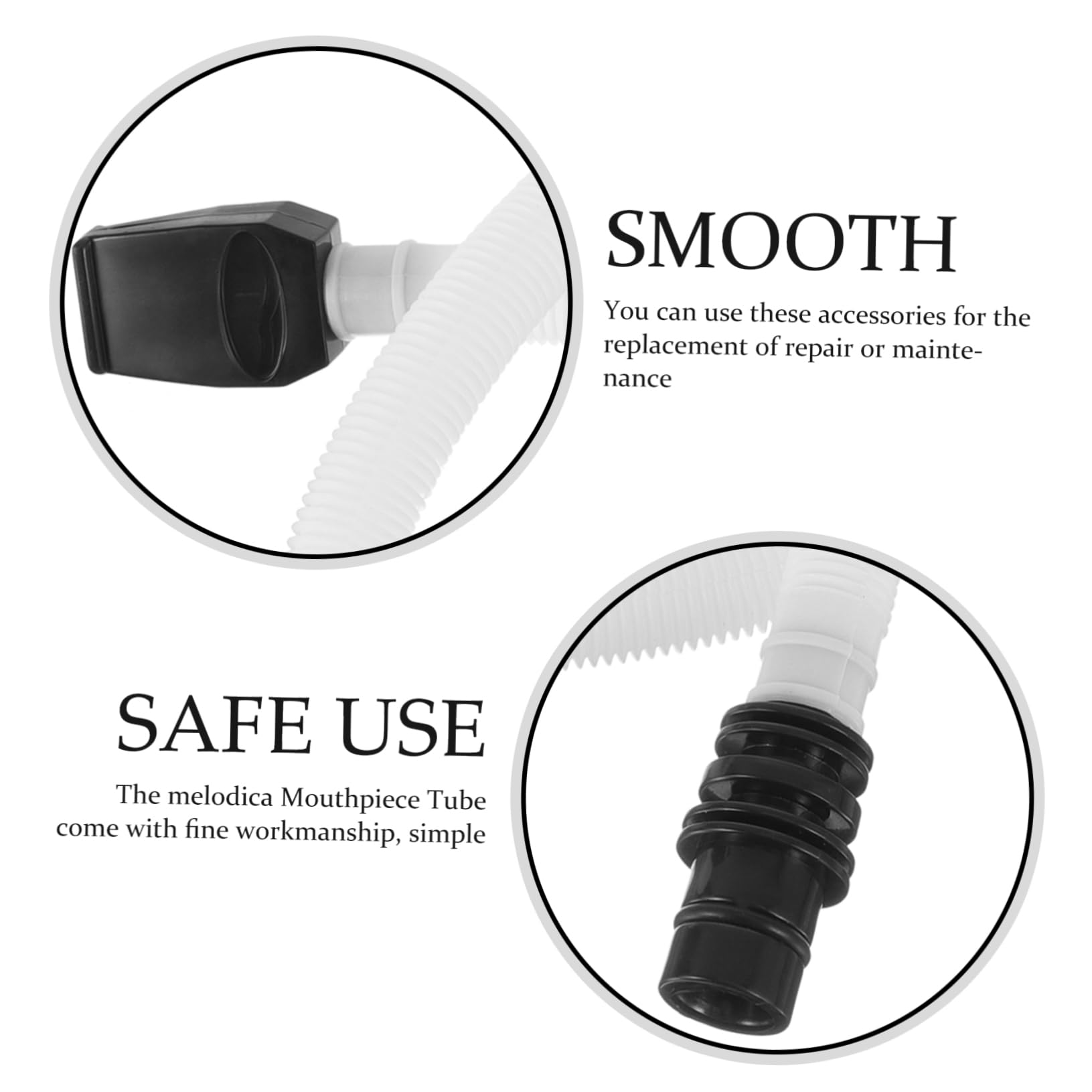 COSMEVIVI 3pcs Tube Replacement Durable Plastic Hose for Music Instrument Accessory