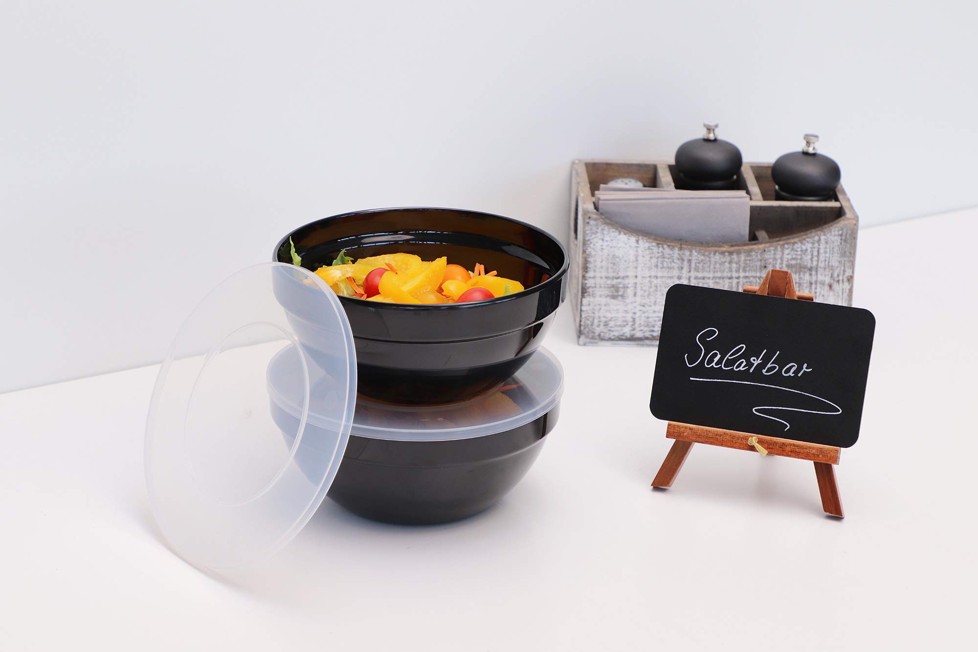 Camp Casual Set Di 4 Ciotole In Melamina Con Coperchio – Impilabili, Senza BPA, Lavabili In Lavastoviglie – Ideali Per Campeggio, Picnic E Casa