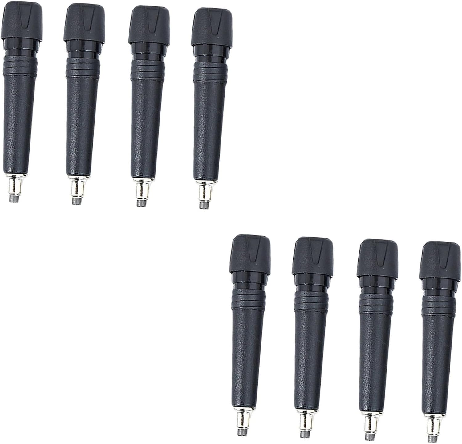 INOOMP 8 pcs Shocks Gear Rod Sticks Accessories Walking Carbide Pole Absorbing Protectors Tungsten Black for