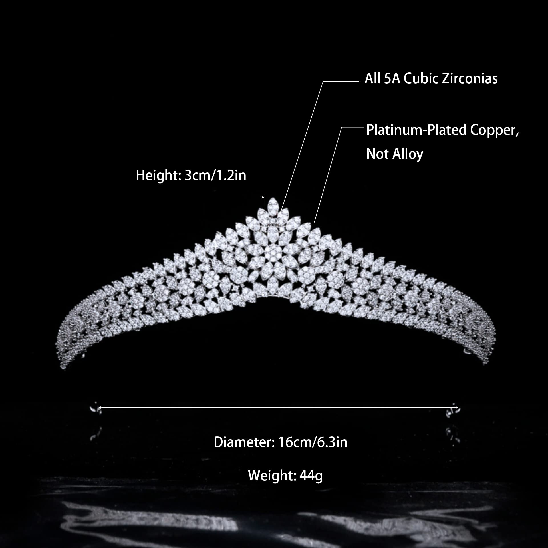 Tiaras de boda con circonita cúbica para novia, pequeñas y dulces de 16 cumpleaños, graduación, reina, coronas, concursos, coronas para 15 años, quinceañeras 2023, accesorios para el cabello de plata