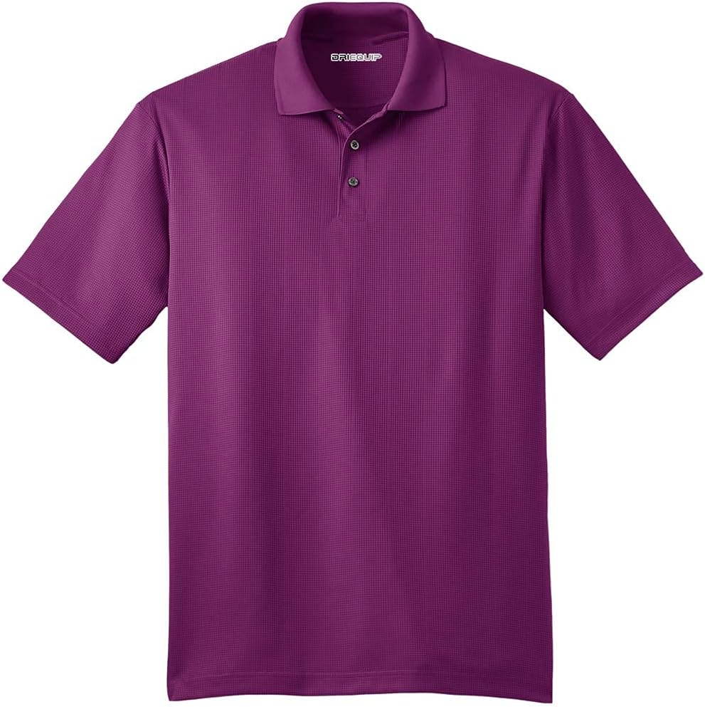 DRIEQUIP Men's Moisture Wicking Jacquard Performance Polo Sizes XS-4XL