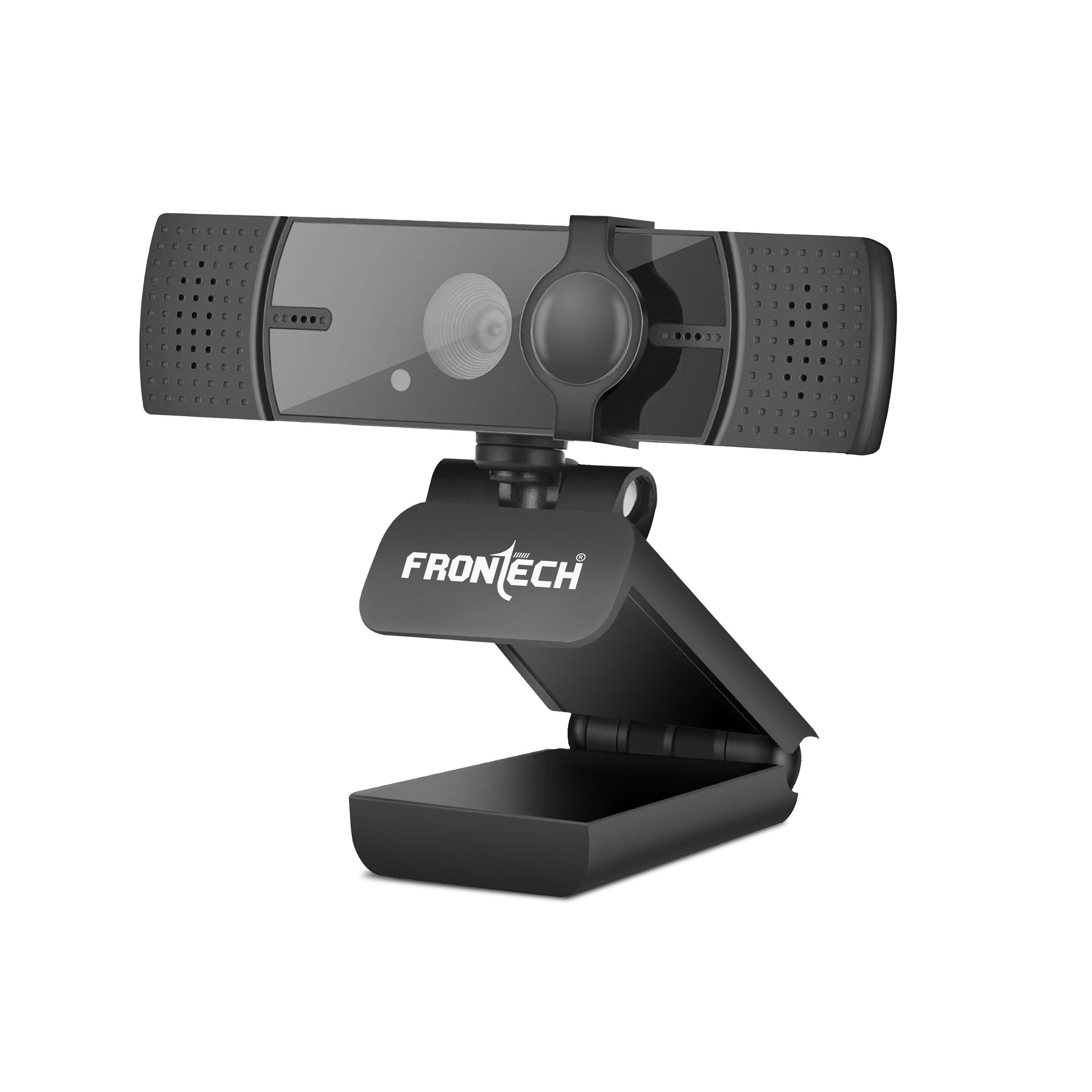 FRONTECH E-CAM 4K Ultra HD Webcam | 2160P 30FPS | 90° Wide Angle | Privacy Lens Cover | Built-in Mic | USB Plug & Play (FT-2257)