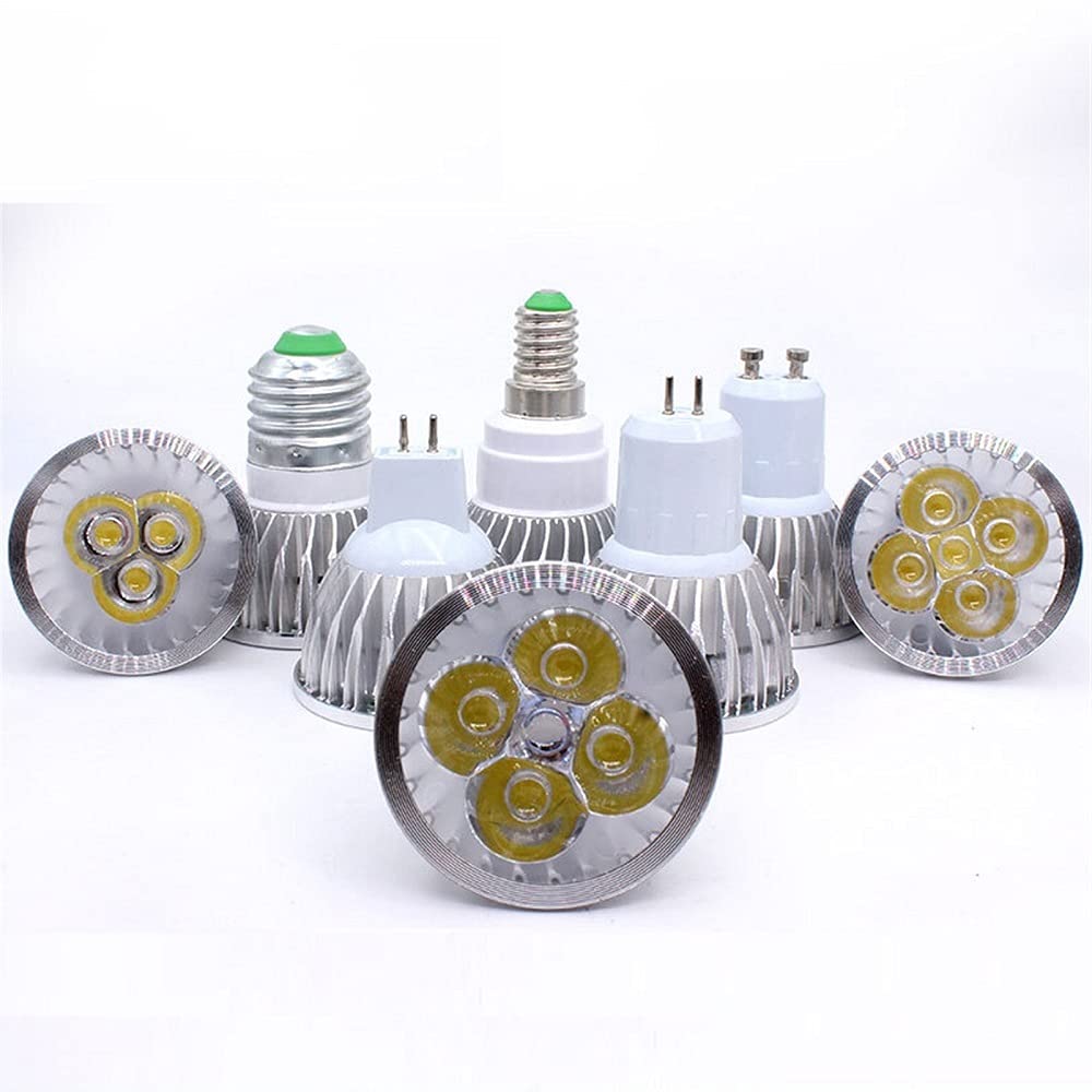 Lampadine LED ad Alta Potenza, Confezione da 5, lampadine LED GU10 da 3 W, 4 W, 5 W, 220 V, 85-265 V, E27, E14, MR16, 12 V, lampadine per Uso Domestico