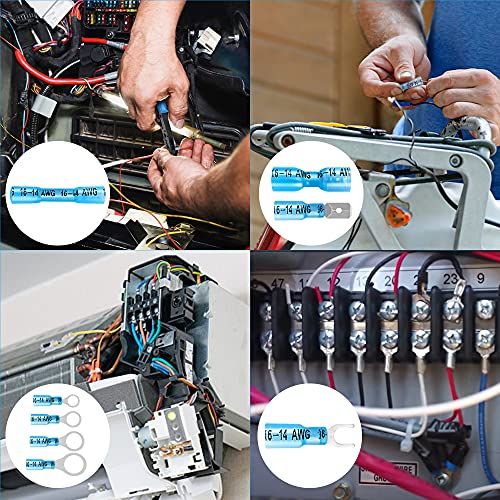 Kuject HST320-1 320Pcs Heat Shrink Wire Connectors Kit, Electrical Waterproof Crimp Butt Terminals thumb #6